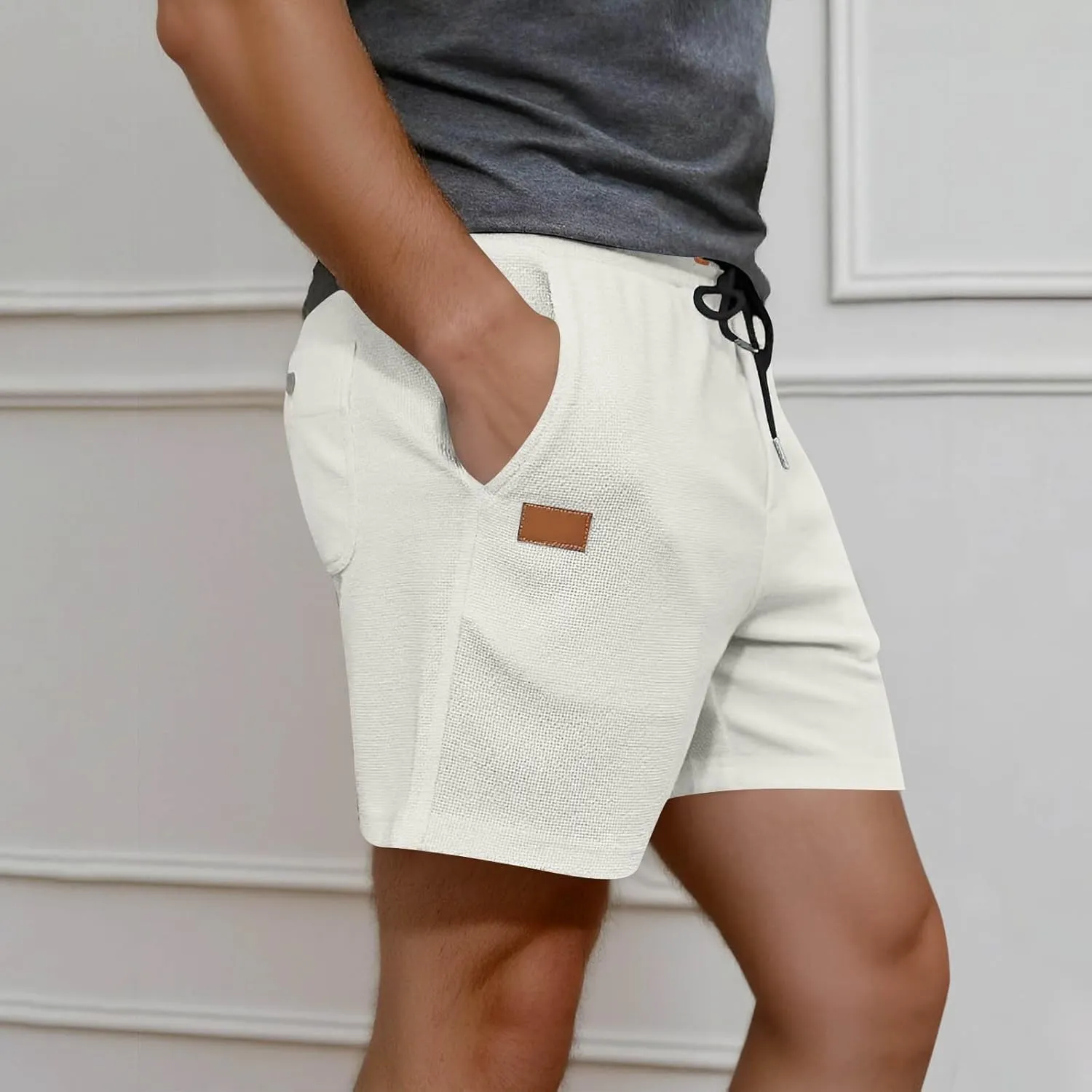 Mens Workout Shorts Athletic Gym Shorts Casual Drawstring Lounge Shorts for Running Training Fitness