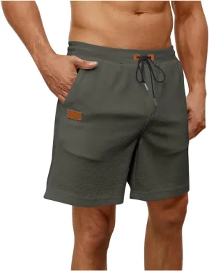 Mens Workout Shorts Athletic Gym Shorts Casual Drawstring Lounge Shorts for Running Training Fitness