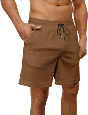 Mens Workout Shorts Athletic Gym Shorts Casual Drawstring Lounge Shorts for Running Training Fitness