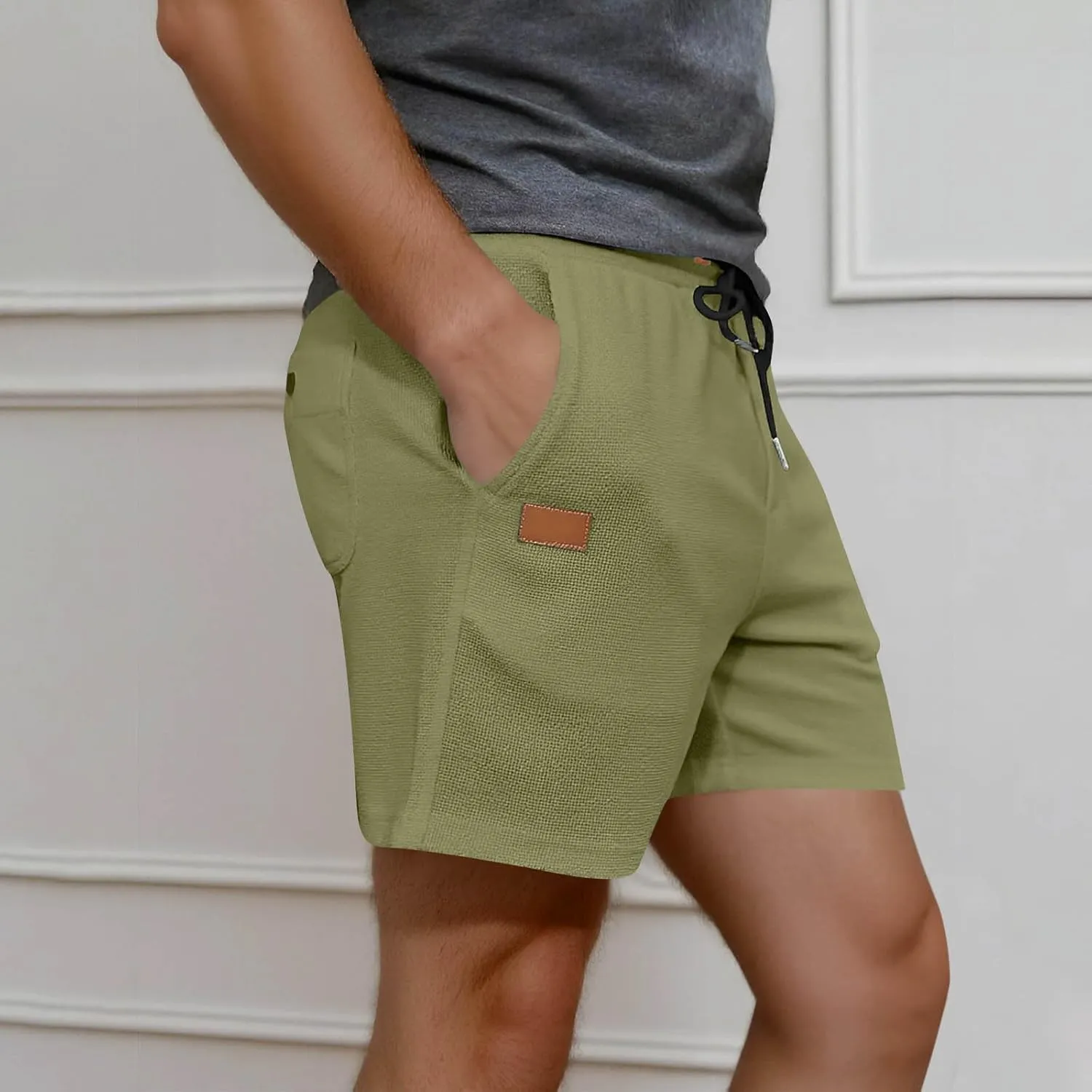 Mens Workout Shorts Athletic Gym Shorts Casual Drawstring Lounge Shorts for Running Training Fitness