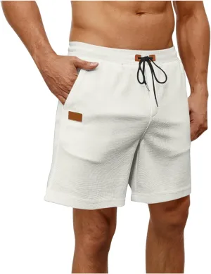 Mens Workout Shorts Athletic Gym Shorts Casual Drawstring Lounge Shorts for Running Training Fitness