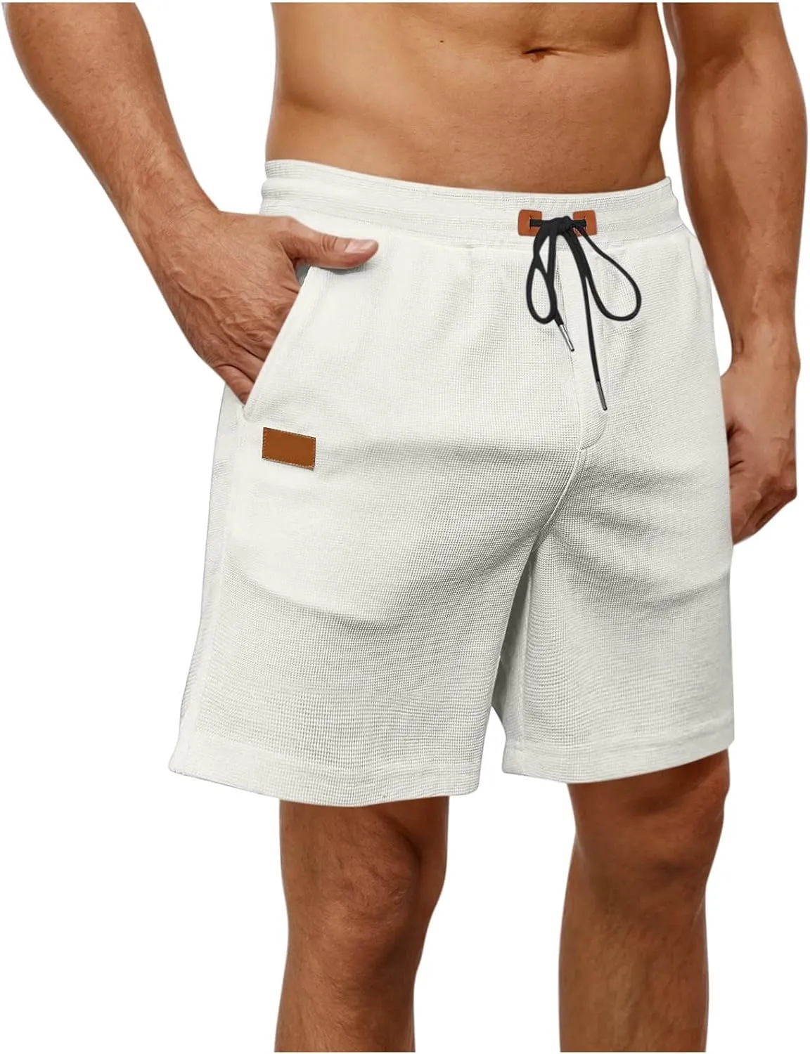 Mens Workout Shorts Athletic Gym Shorts Casual Drawstring Lounge Shorts for Running Training Fitness