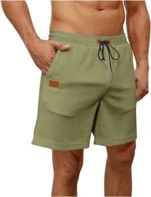 Mens Workout Shorts Athletic Gym Shorts Casual Drawstring Lounge Shorts for Running Training Fitness