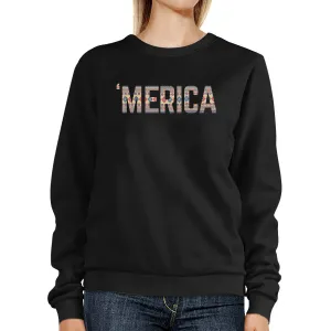 'Merica Unique Tribal Pattern Pullover Sweatshirt For 4th Of July