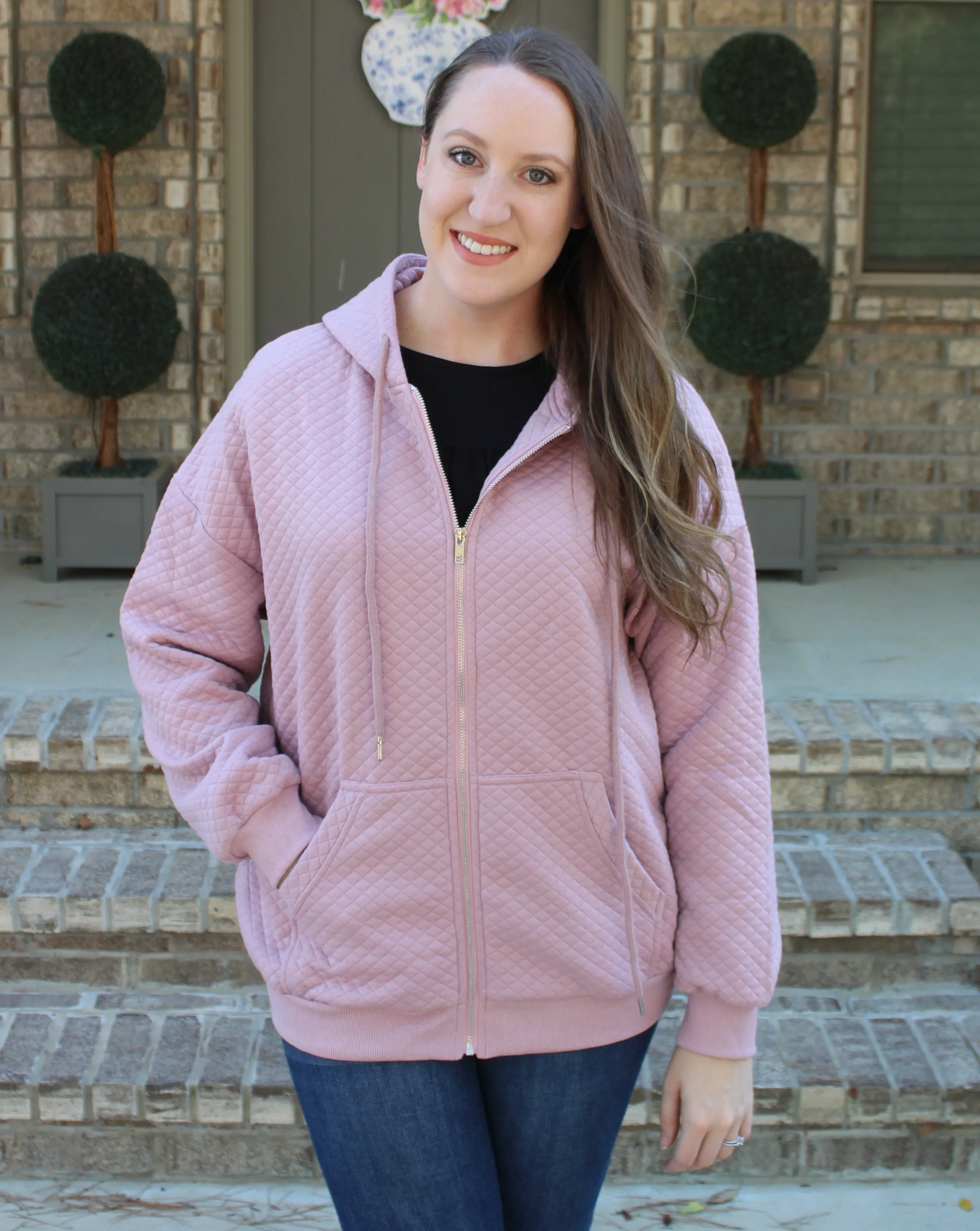MEROKEETY Long Sleeve Oversized Zip Up Hoodies Sweatshirt