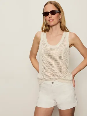 Mesh Stitch Shell Sweater Macrame Urban Fit