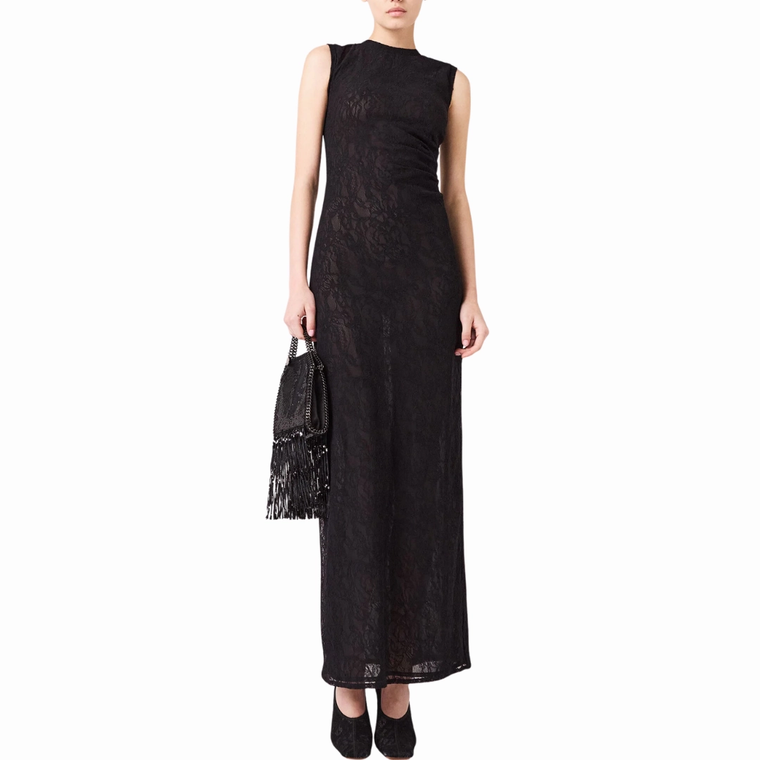 Casual maxi dress Bride Side Mesh Lace Midi Dress