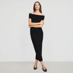 Micah Off-Shoulder Sweater Dress Polished Finish
