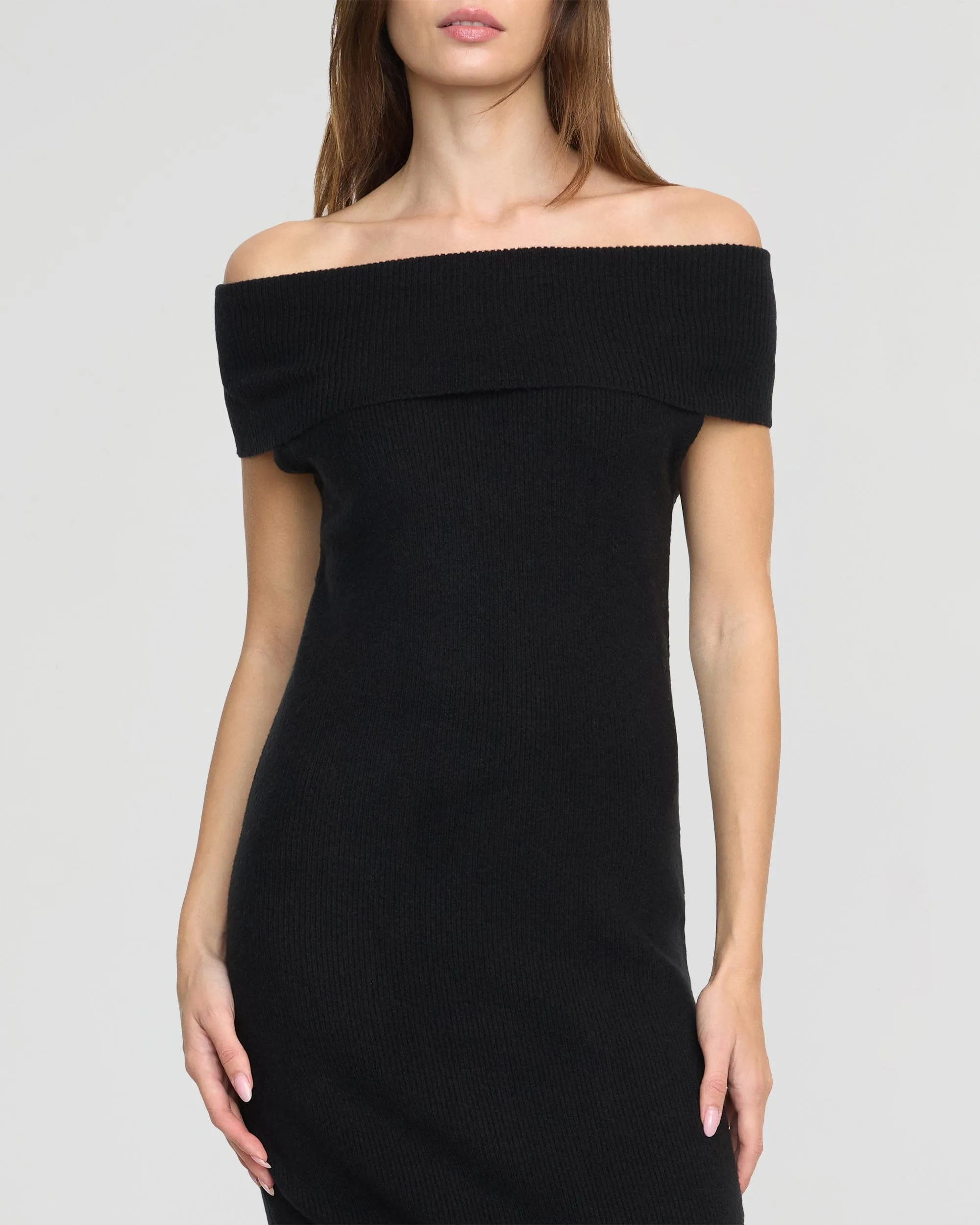 Micah Off-Shoulder Sweater Dress Elegant Line