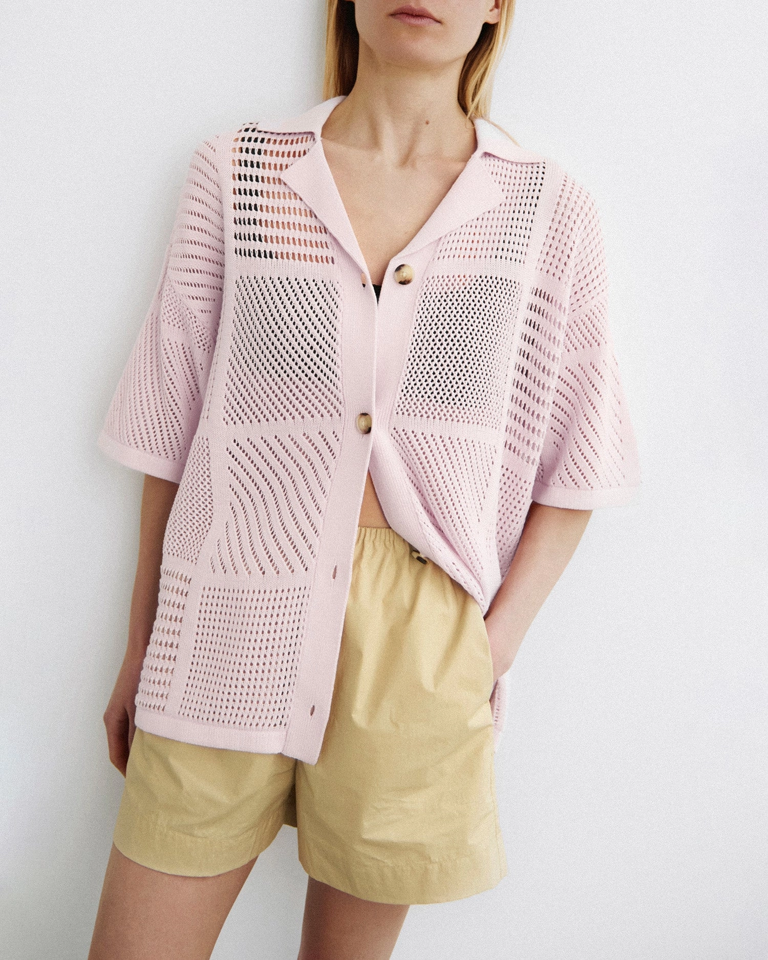 ComfortStretchFit Talissa - Paper Crochet Shirt - Pink