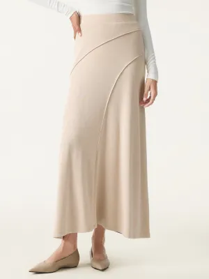 ThermalRegulation Seamless Technology Mid Rise Pull-on Flared Maxi Skirt