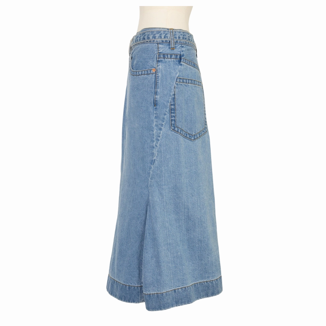 Midi Denim Skirt Modern Details Trend Ready