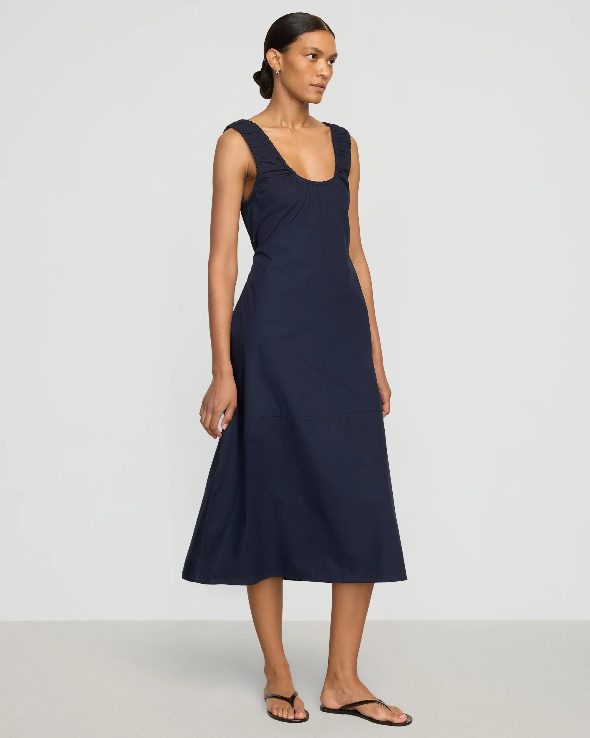 Midori Organic Cotton U-Neck Dress Minimalist Layering
