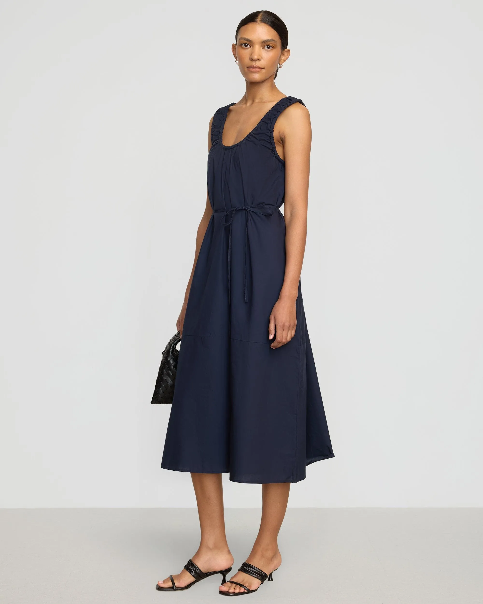Midori Organic Cotton U-Neck Dress Office Shape