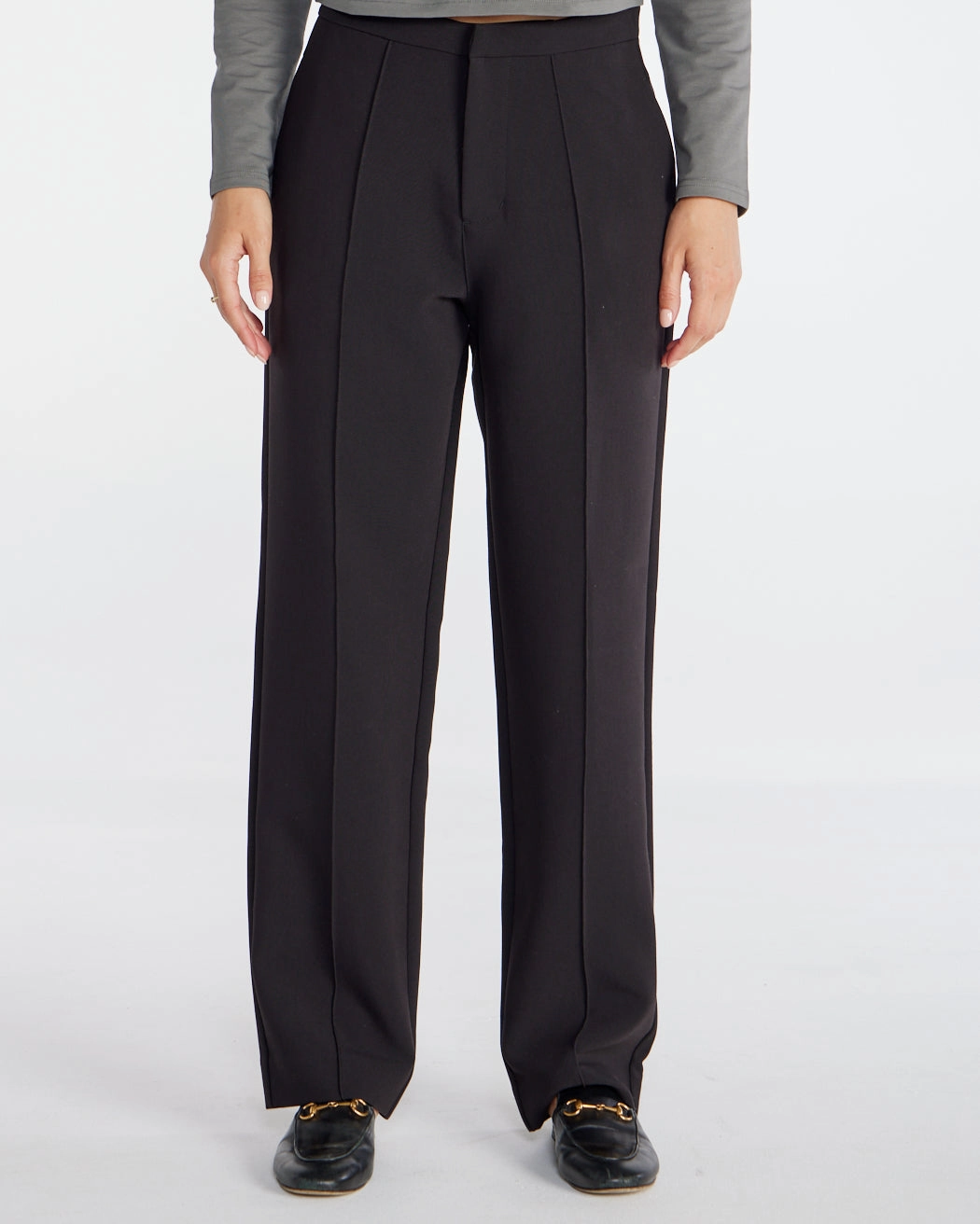 work mode Midtown Straight Leg Pintuck Pant