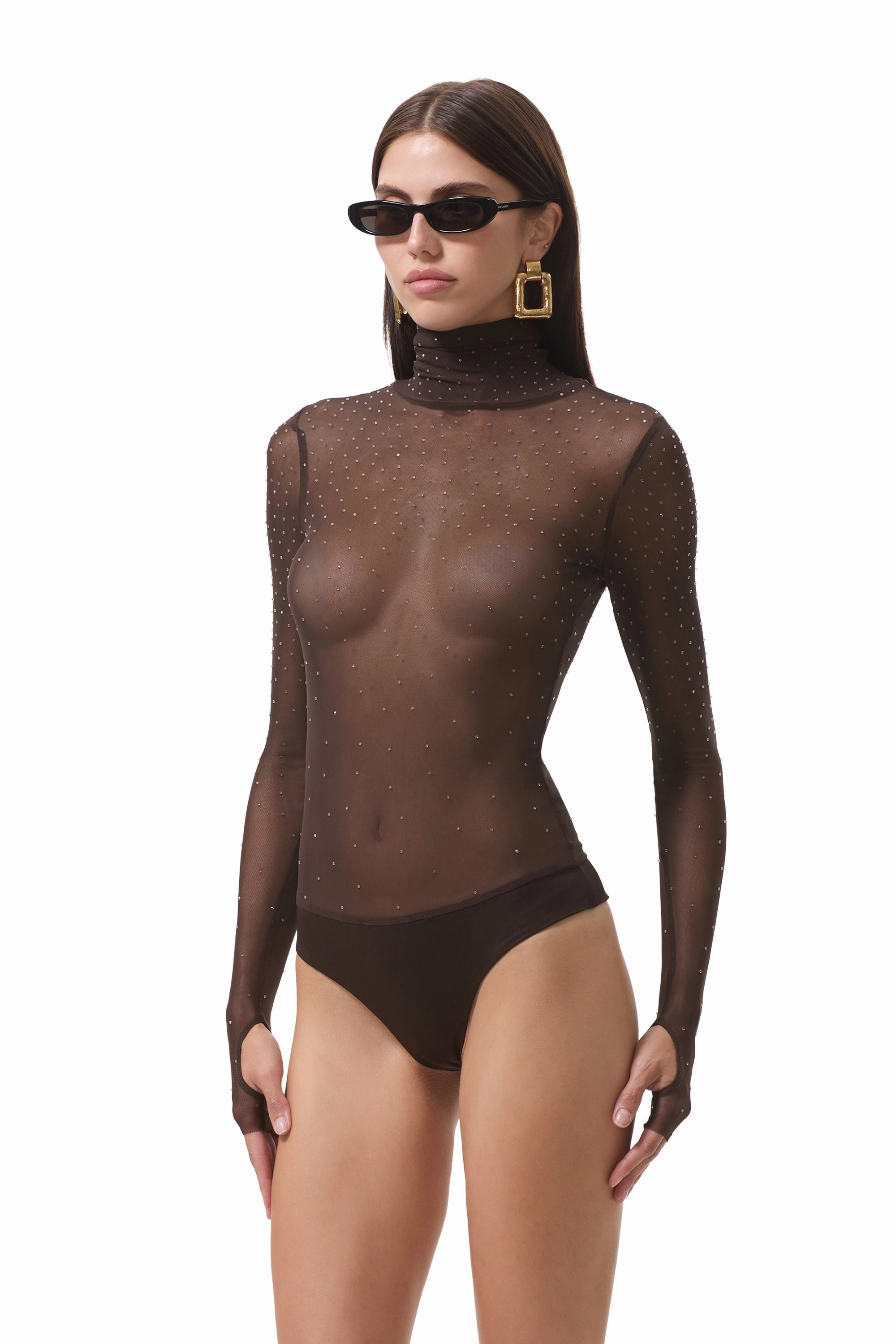 Milo Dew Drop Bodysuit - Espresso Relaxed Hoodie