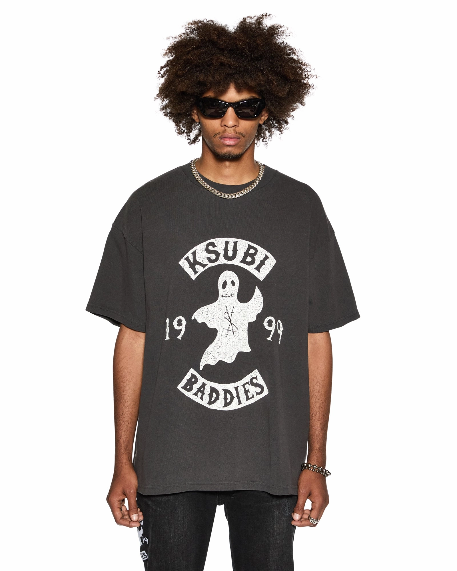 Oeko Tex Certified BADDIES EKCESS SS TEE FADED BLACK