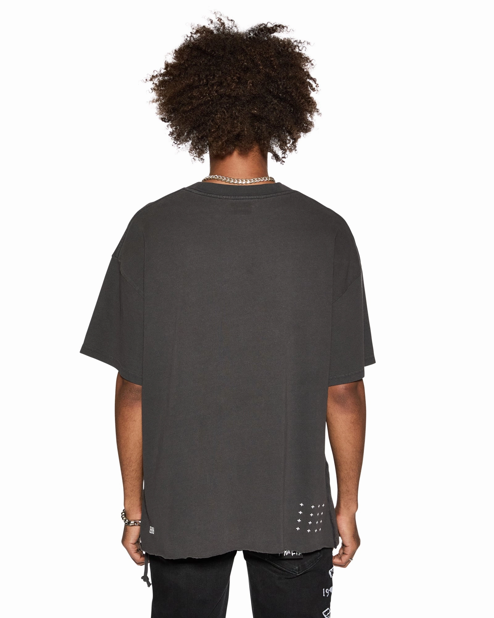 BADDIES EKCESS SS TEE FADED BLACK Beach relaxation