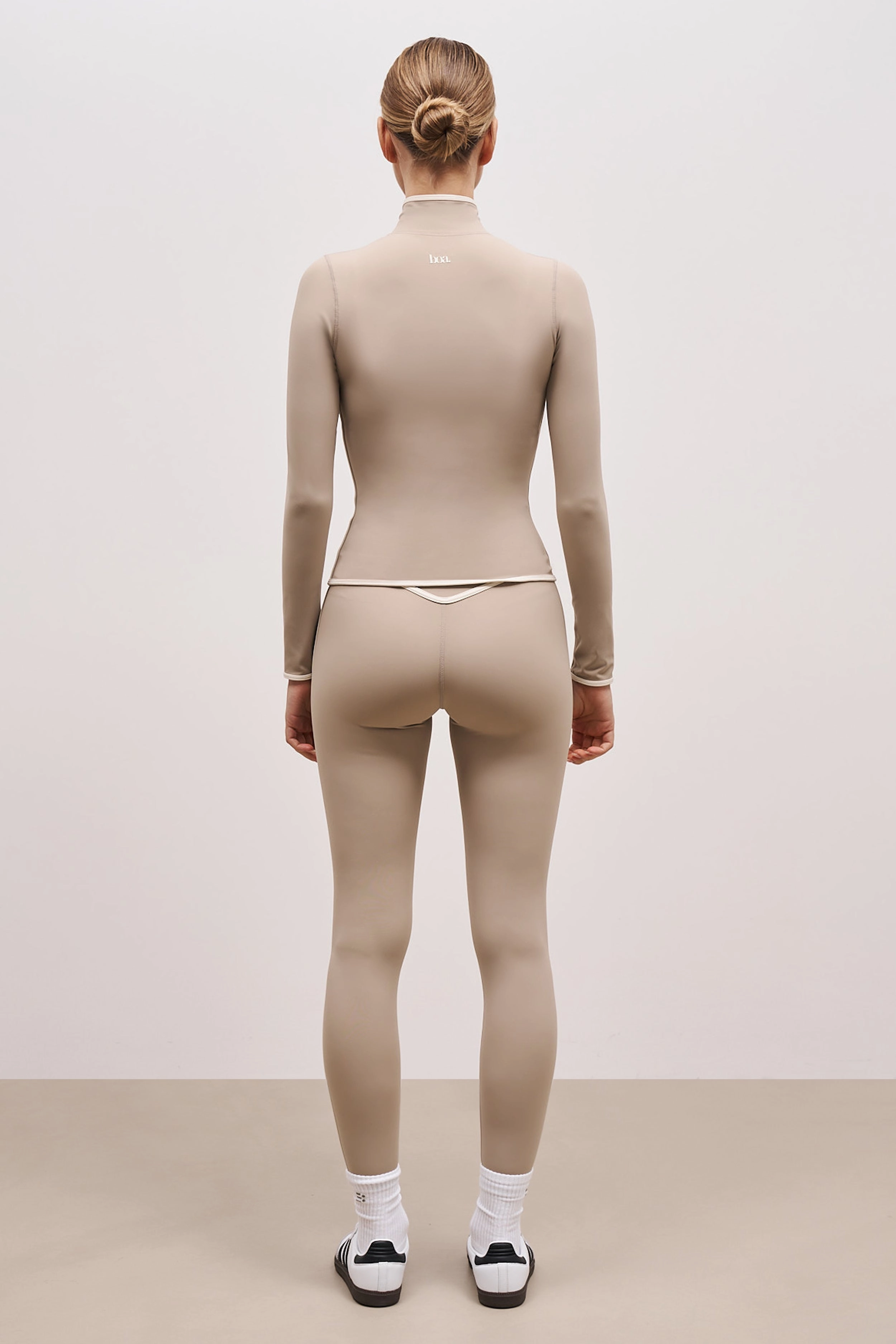 Base Contrast Trim Zip Up Jacket - Taupe/Tofu NonIrritatingTags