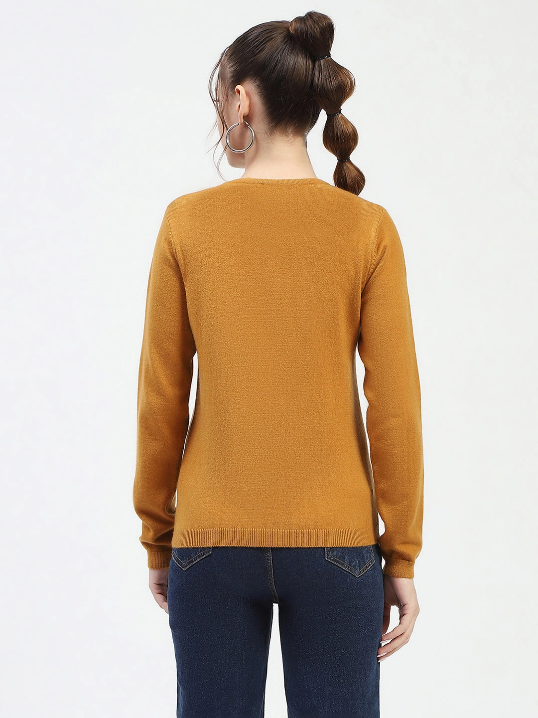 Madame Mustard Button-Up Cardigan Hidden Zipper Pocket