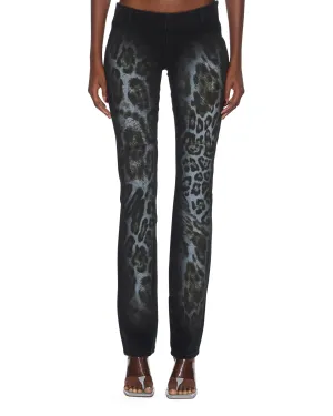 MOWALOLA JEAN BLACK CHEETAH Trusted Outfit Professional Wear Premium Winter Warmth