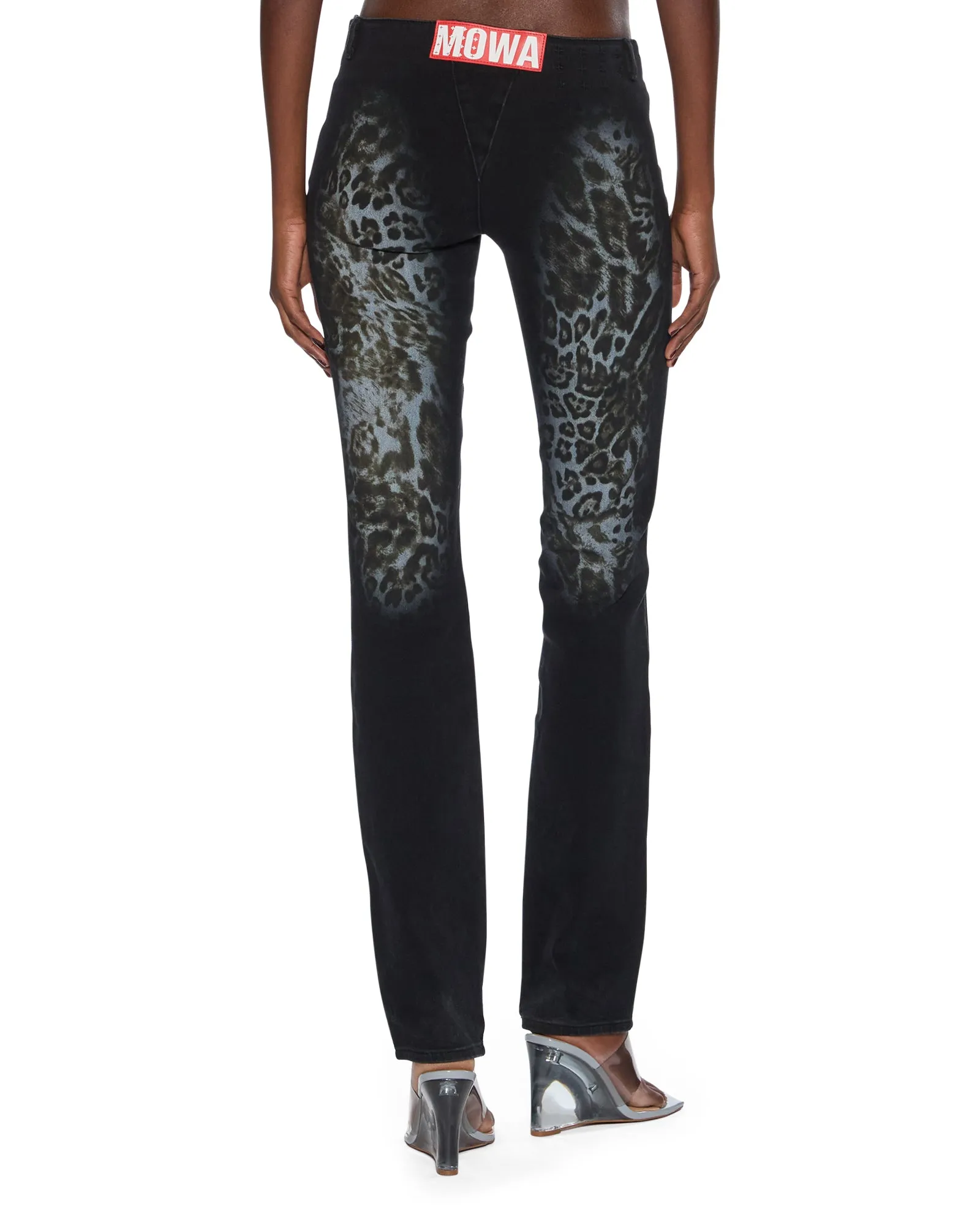 MOWALOLA JEAN BLACK CHEETAH Premium Material Luxury Student Outfit