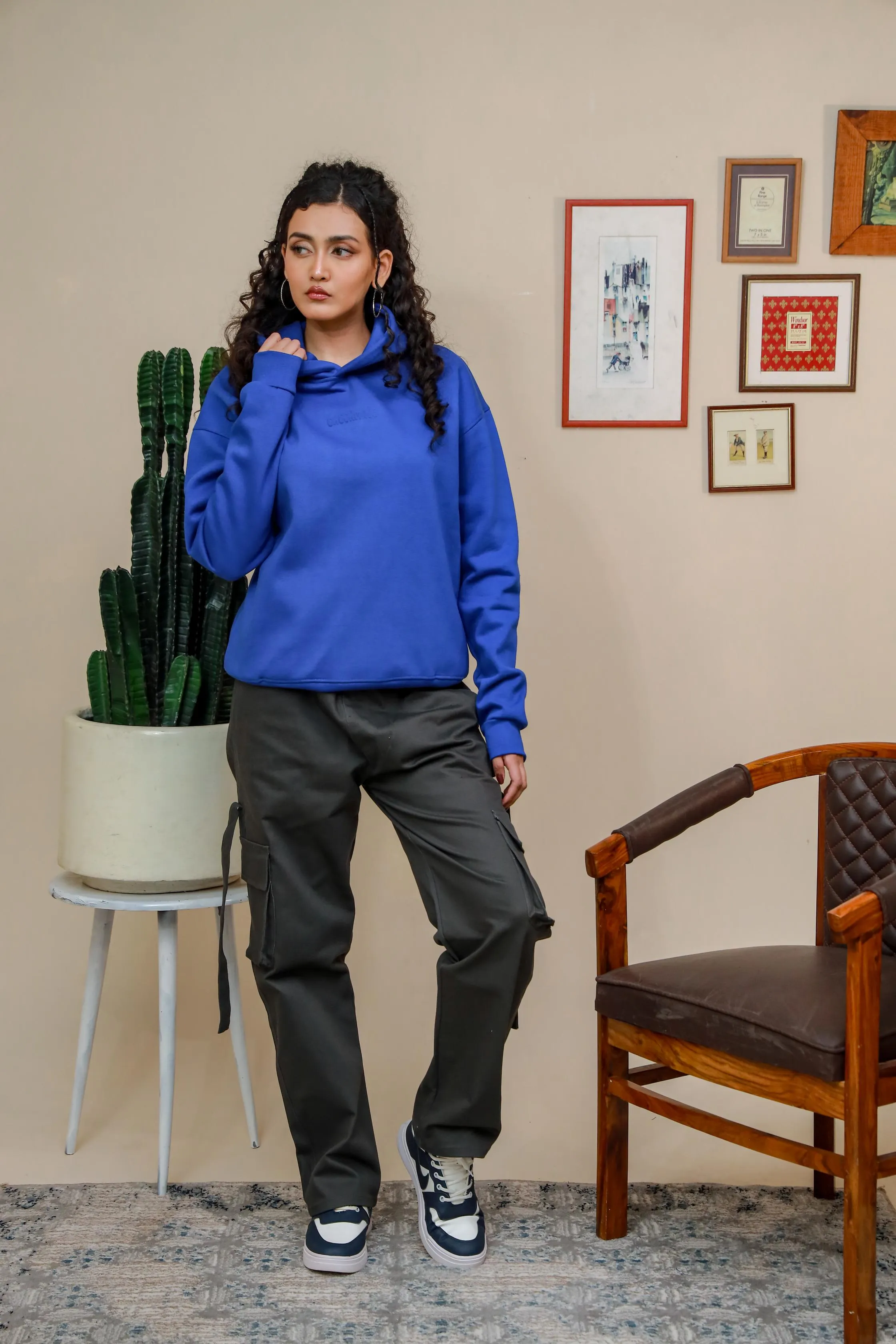 [MINOR FAULT] ROYAL BLUE HEAVY WEIGHT OVERSIZED HOODIE