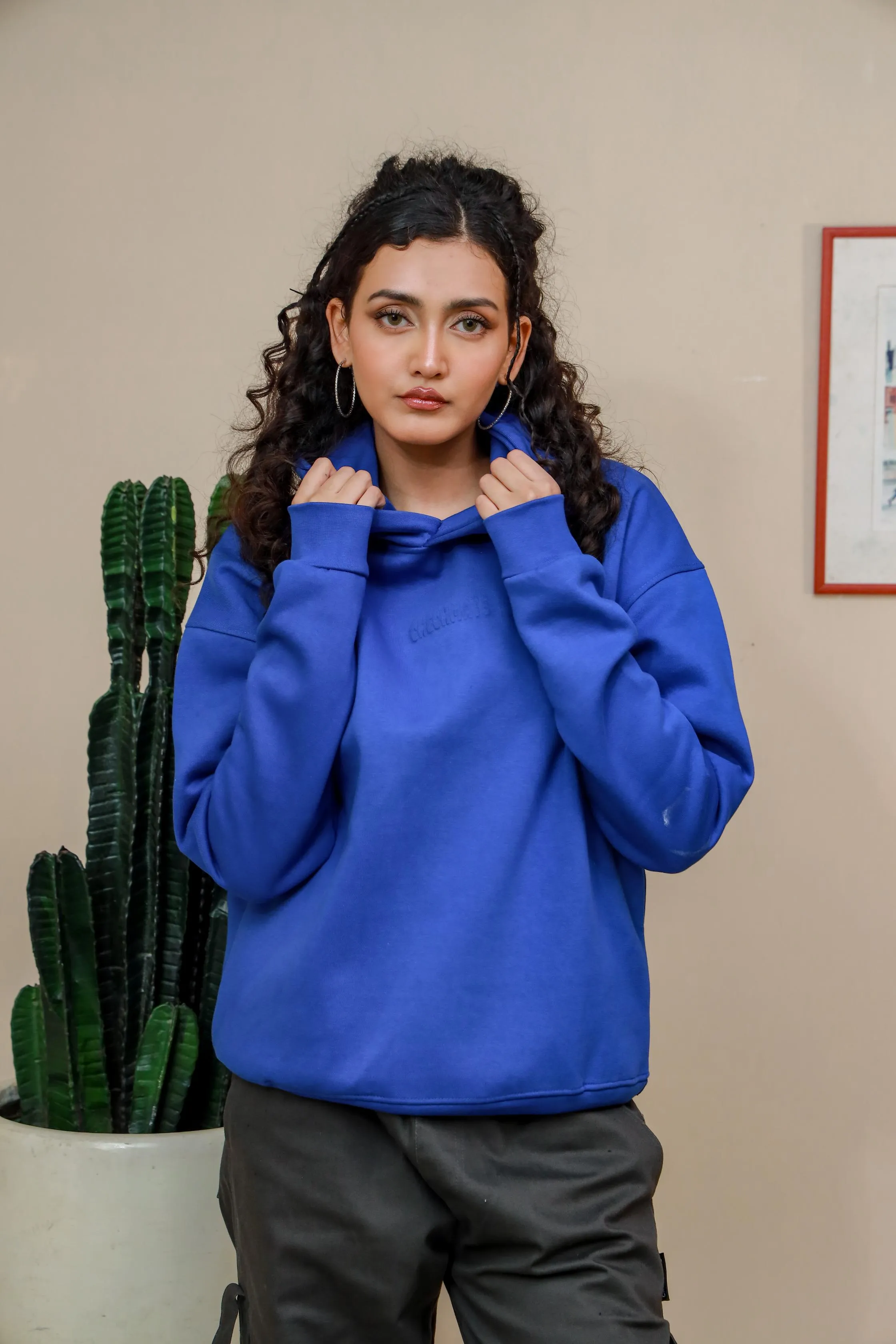 [MINOR FAULT] ROYAL BLUE HEAVY WEIGHT OVERSIZED HOODIE