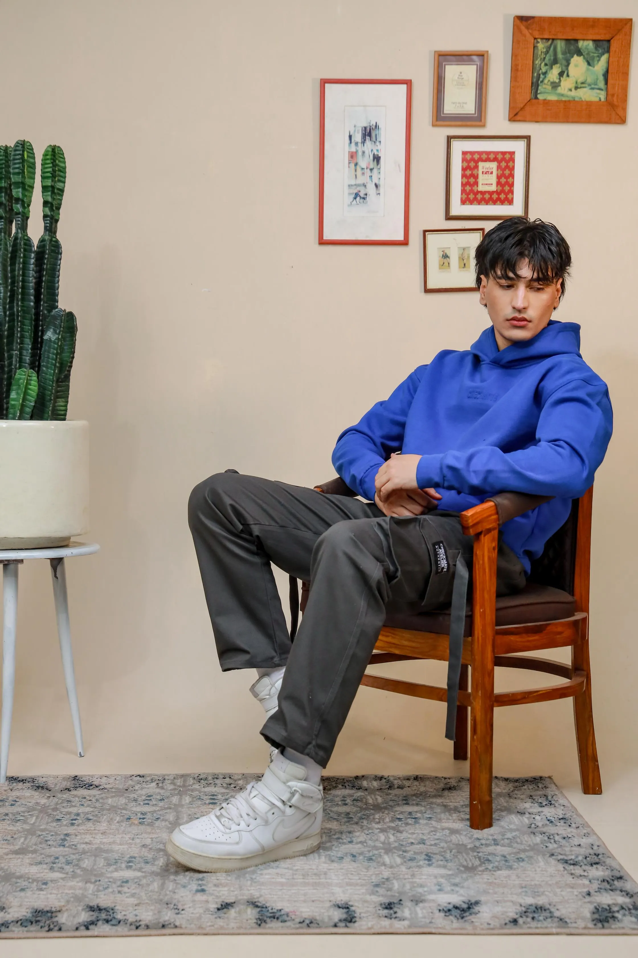 [MINOR FAULT] ROYAL BLUE HEAVY WEIGHT OVERSIZED HOODIE