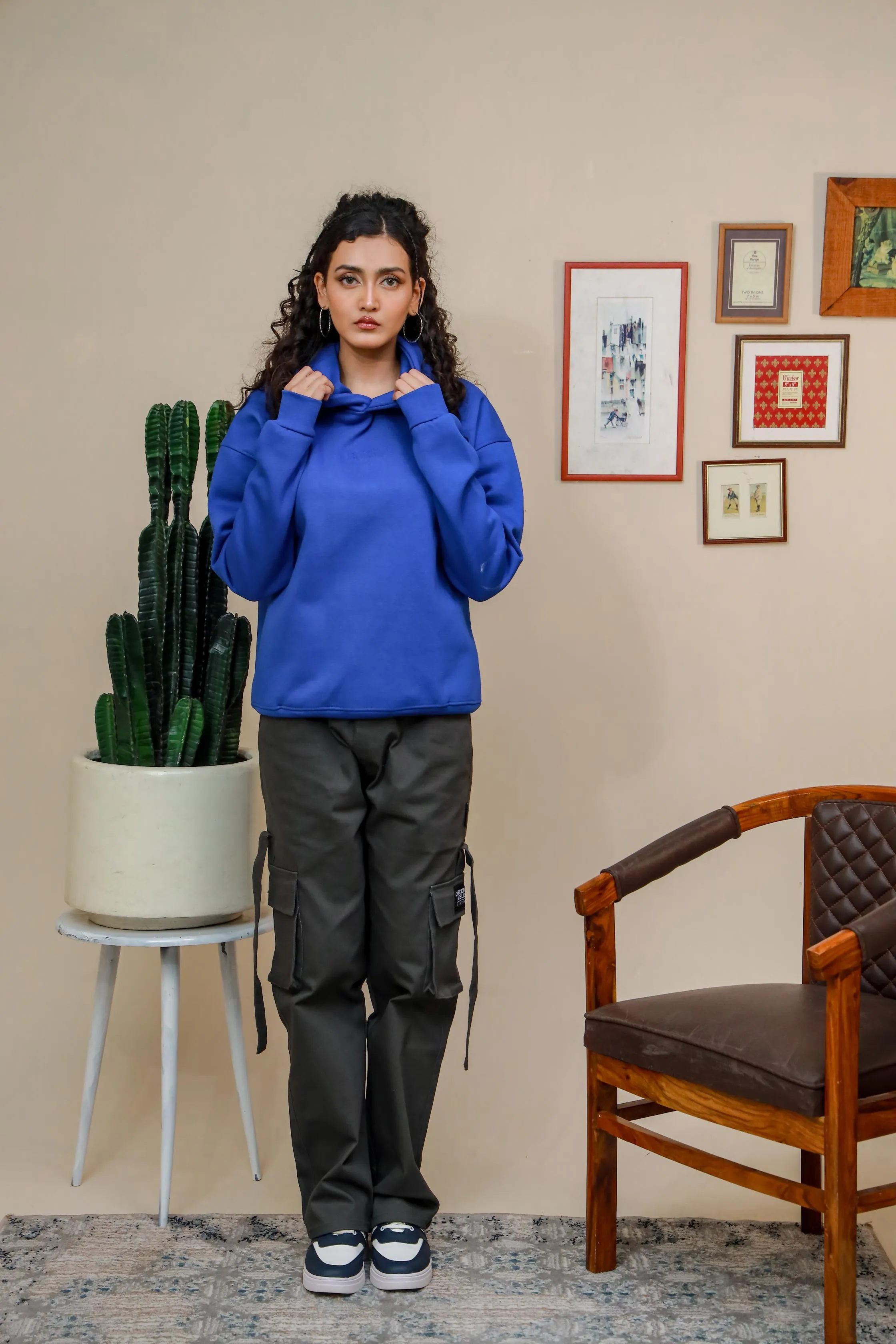 [MINOR FAULT] ROYAL BLUE HEAVY WEIGHT OVERSIZED HOODIE