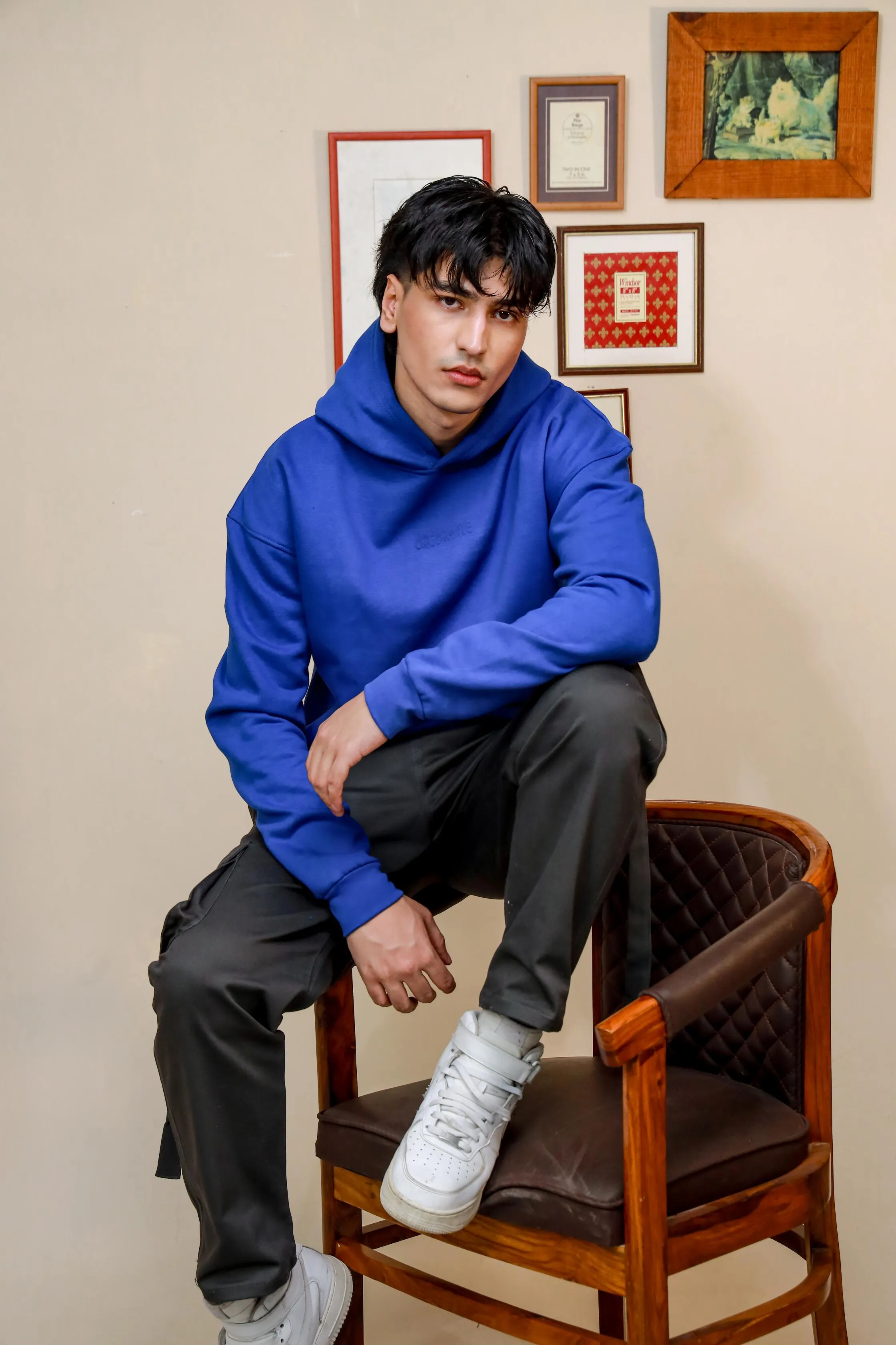 [MINOR FAULT] ROYAL BLUE HEAVY WEIGHT OVERSIZED HOODIE
