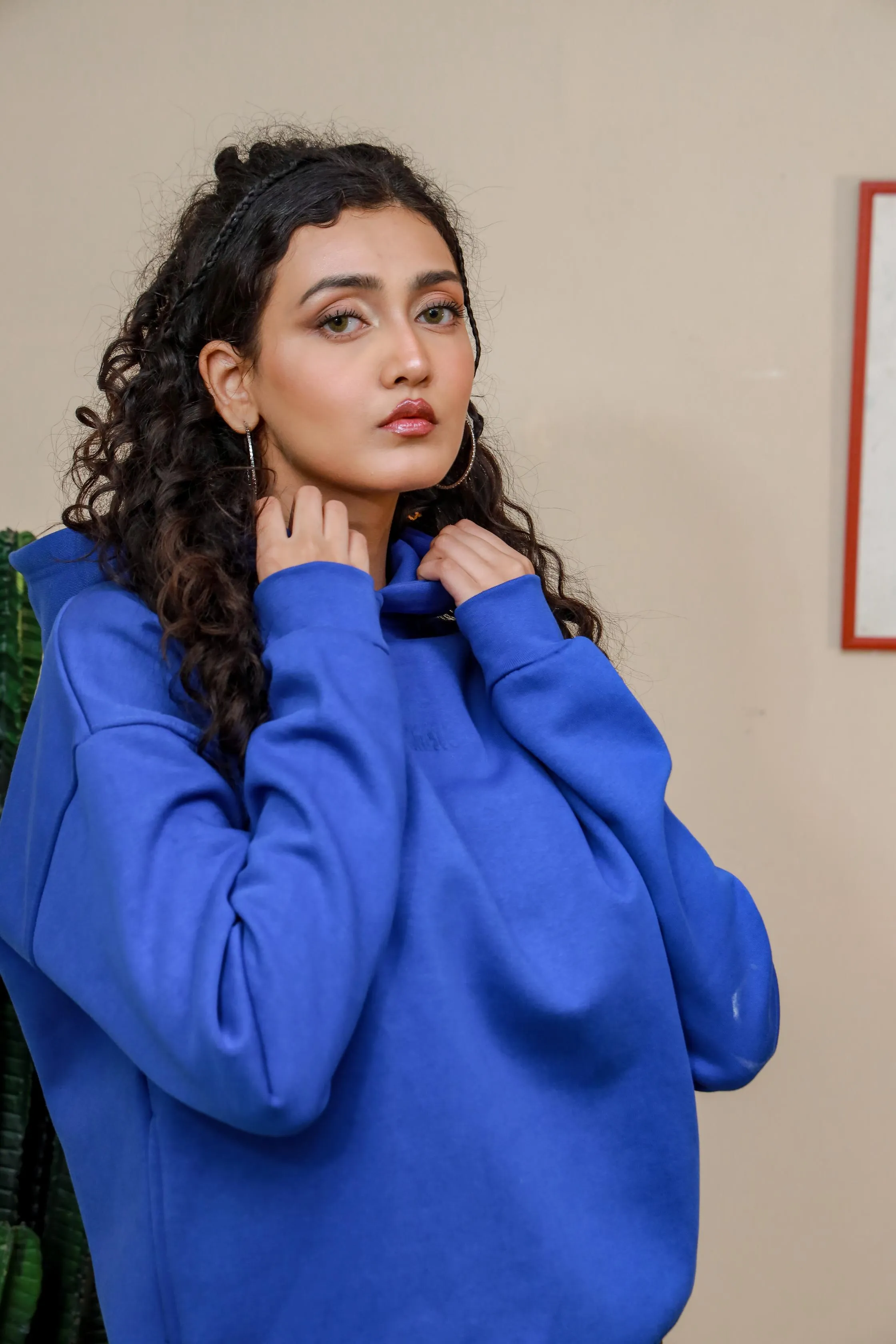[MINOR FAULT] ROYAL BLUE HEAVY WEIGHT OVERSIZED HOODIE