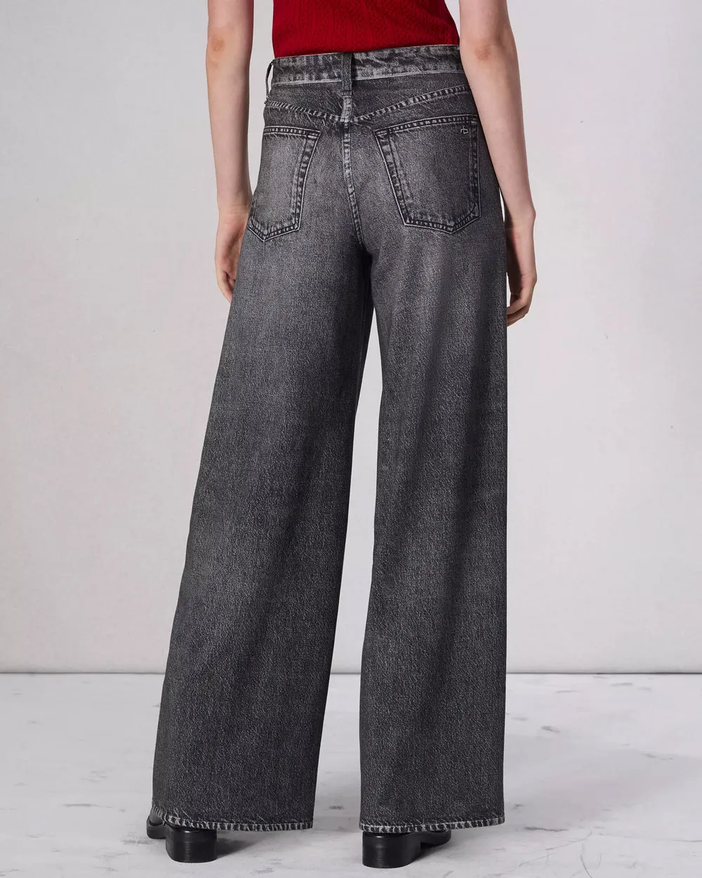 Miramar Sofie Wide Leg Pant in Washed Black