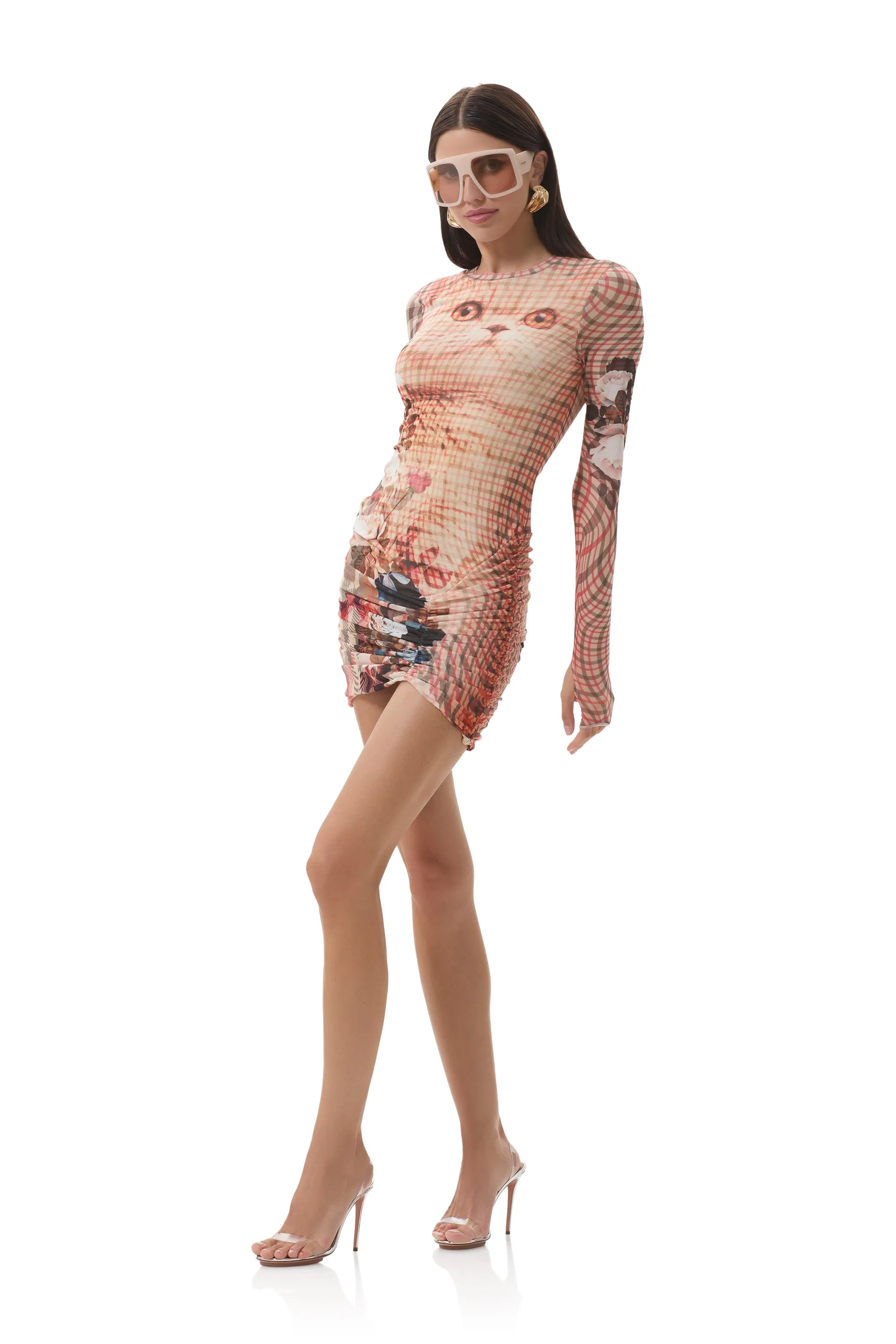Sage Glow Mirza Dress - Kitten Plaid