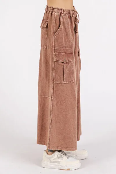 Mittoshop French Terry Cargo Wide Leg Pants