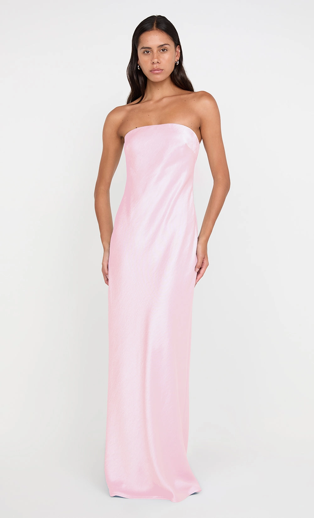 Trendy Silhouette AUSTEN STRAPLESS MAXI DRESS - POWDER PINK