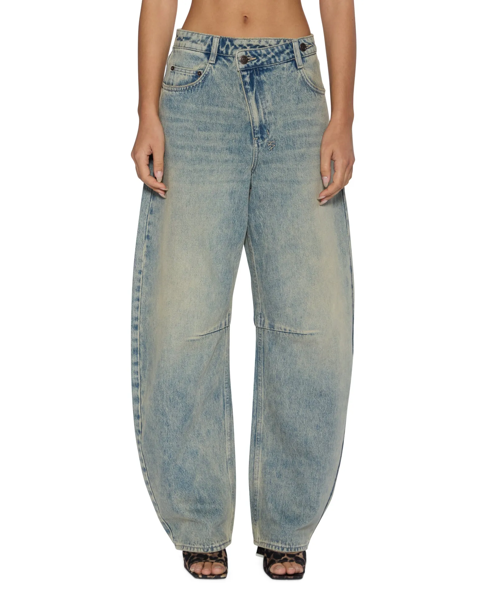Perfect Length Design Comfort Stretch Weave BARREL JEAN FOLK