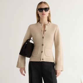 Eames Organic Cotton-Wool Cardigan Quick Dry Weave Snuggly Knit