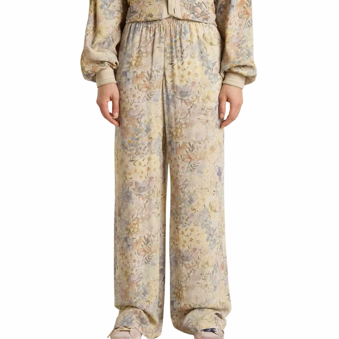Stretch Support ArticulatedJoints Pastel Floral Jogging Pant