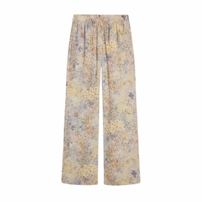 Laser Cut Edges Pastel Floral Jogging Pant