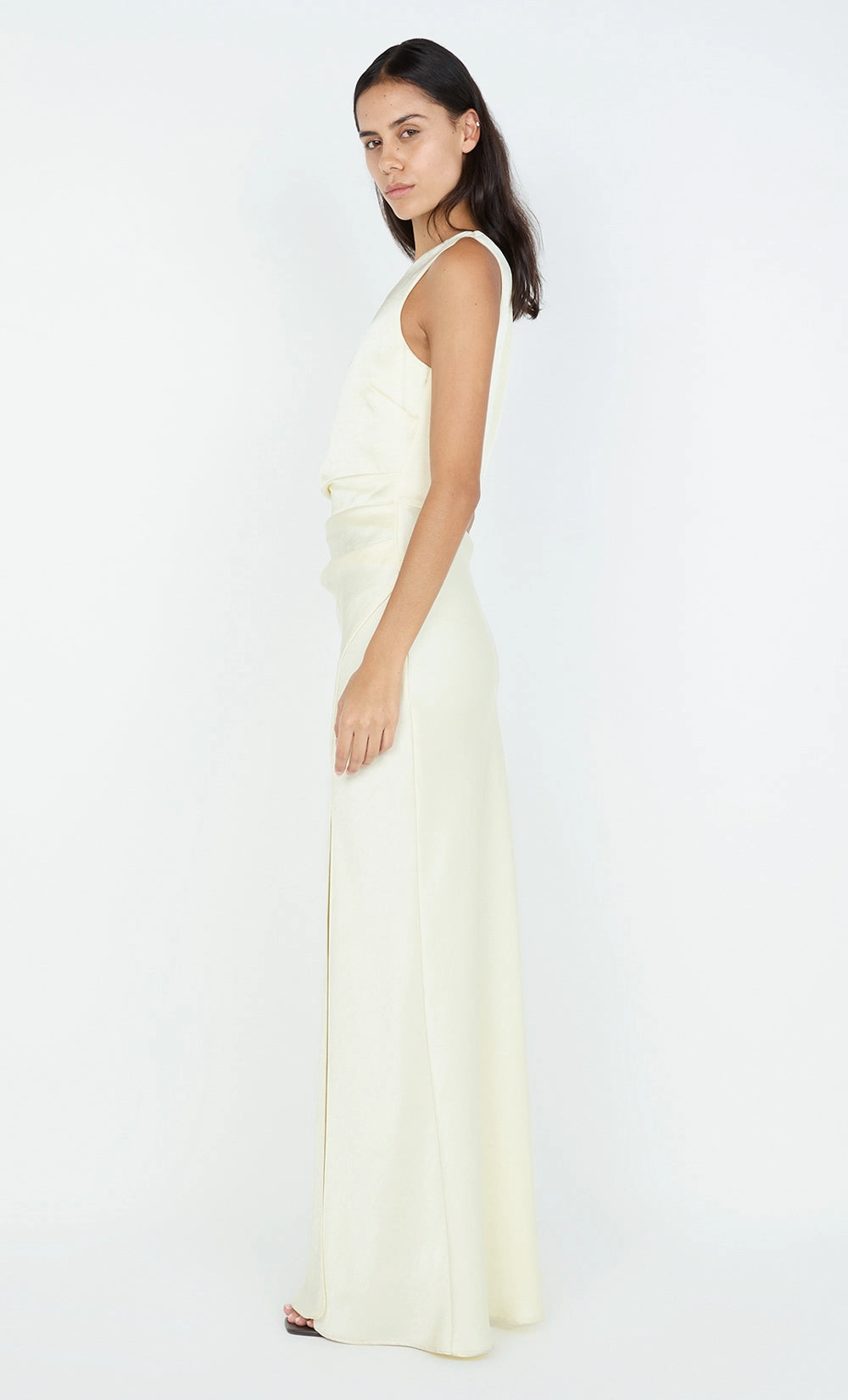 THE DREAMER ASYM DRESS - ICE YELLOW Street Style Work Appropriate