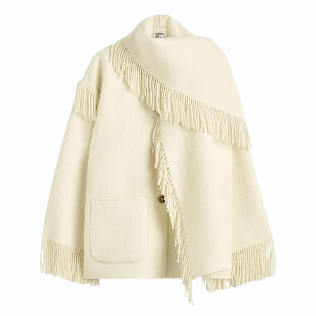 Fringe Scarf Jacket UV Protective Coating WaterRepellent Finish
