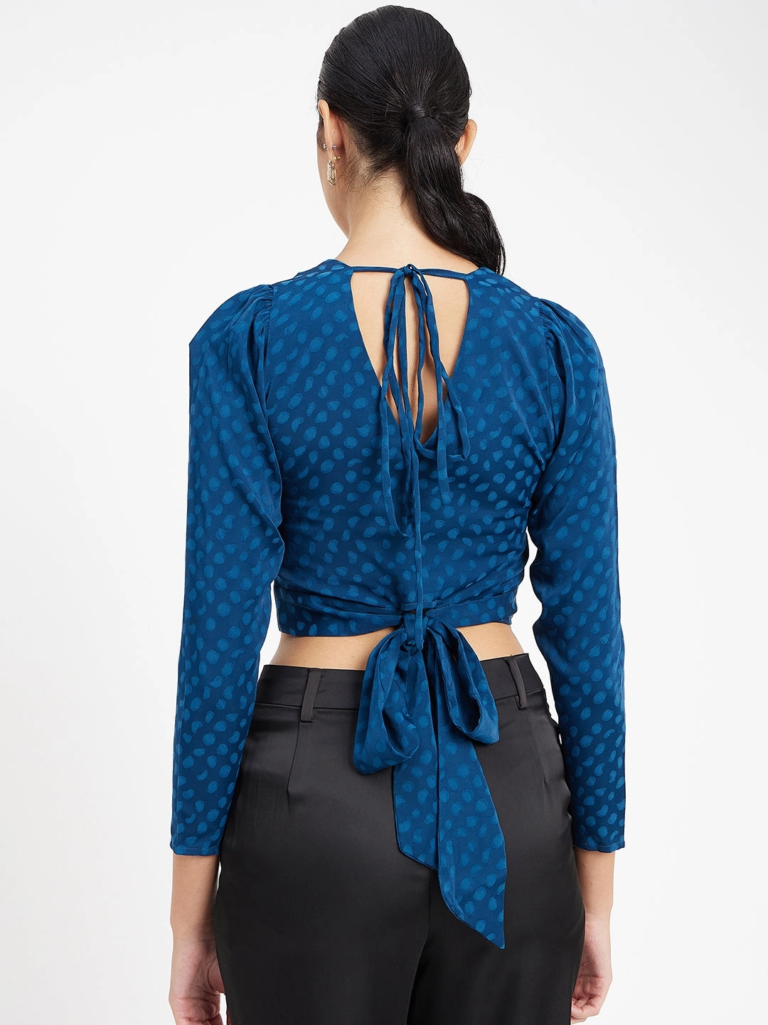 Madame Teal Crop Top QuickDry Performance FadeResistant Treatment