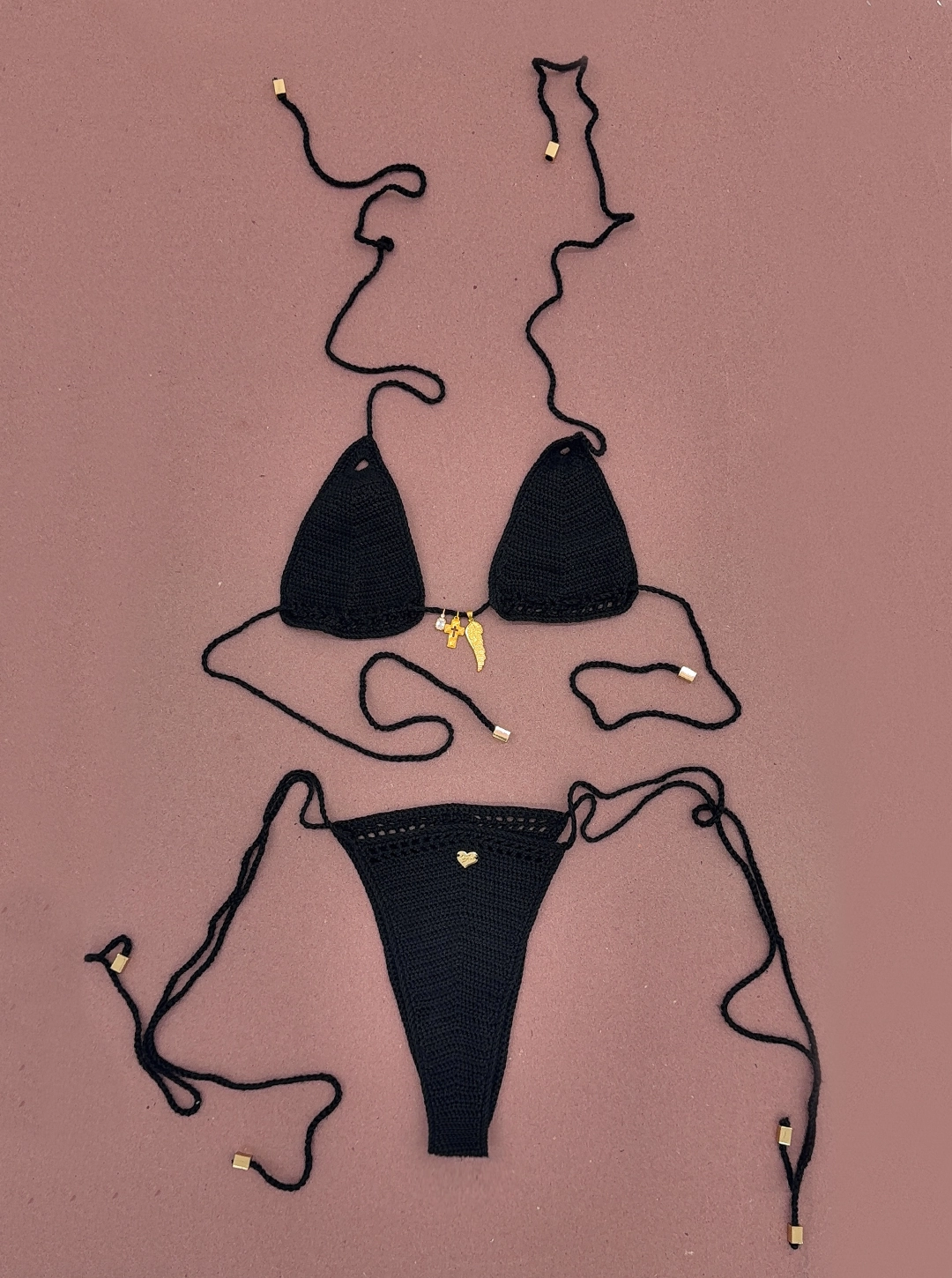 Wide Shoulder Cut AllDaySoftness Sol Bikini Bottom | Noir Crochet