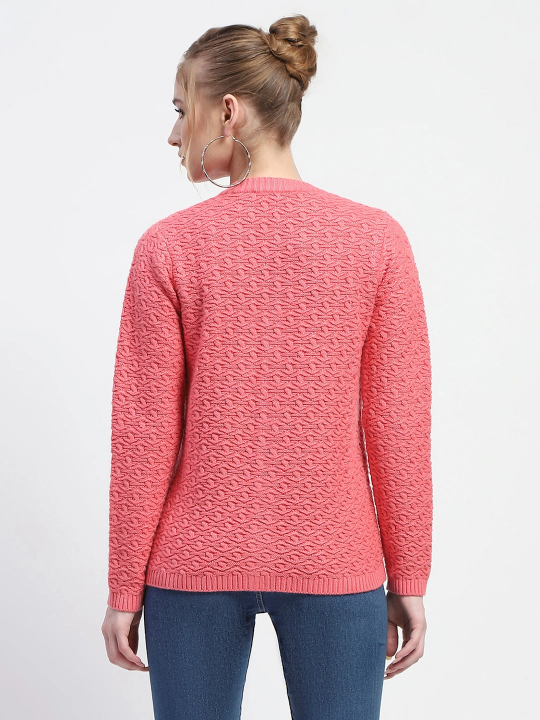 Madame Hot Pink V-Neck Knit Cardigan Sporty Top