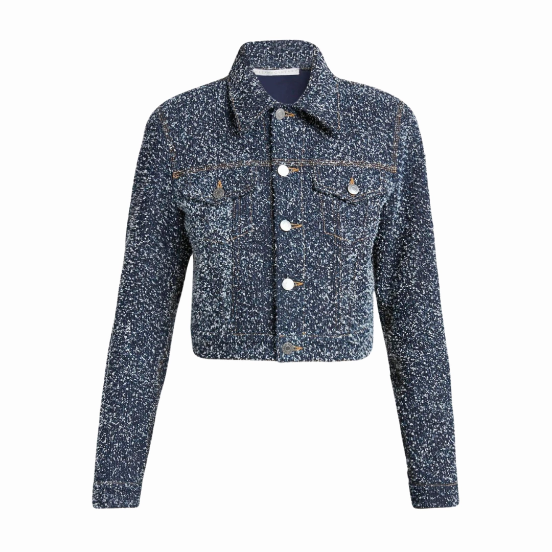 Boucle Denim Jacket Anytime Outer Fit