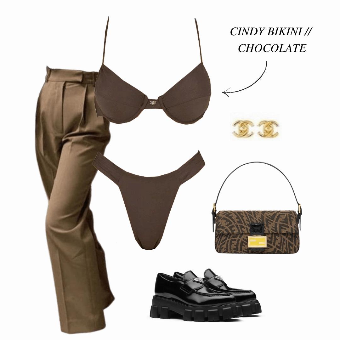 Basic Wardrobe Antistatic CINDY BOTTOM | CHOCOLATE