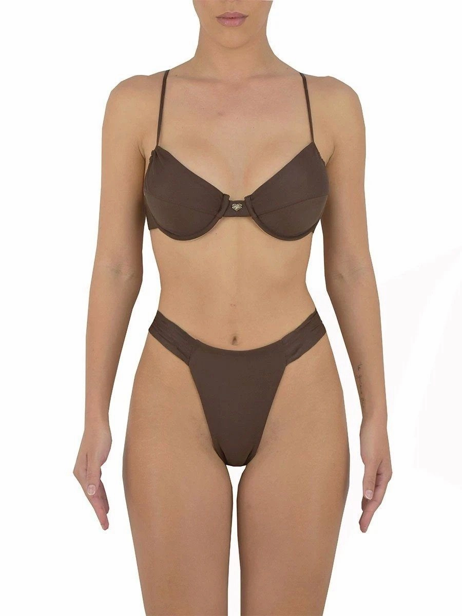 Breathable Linen Blend CINDY BOTTOM | CHOCOLATE
