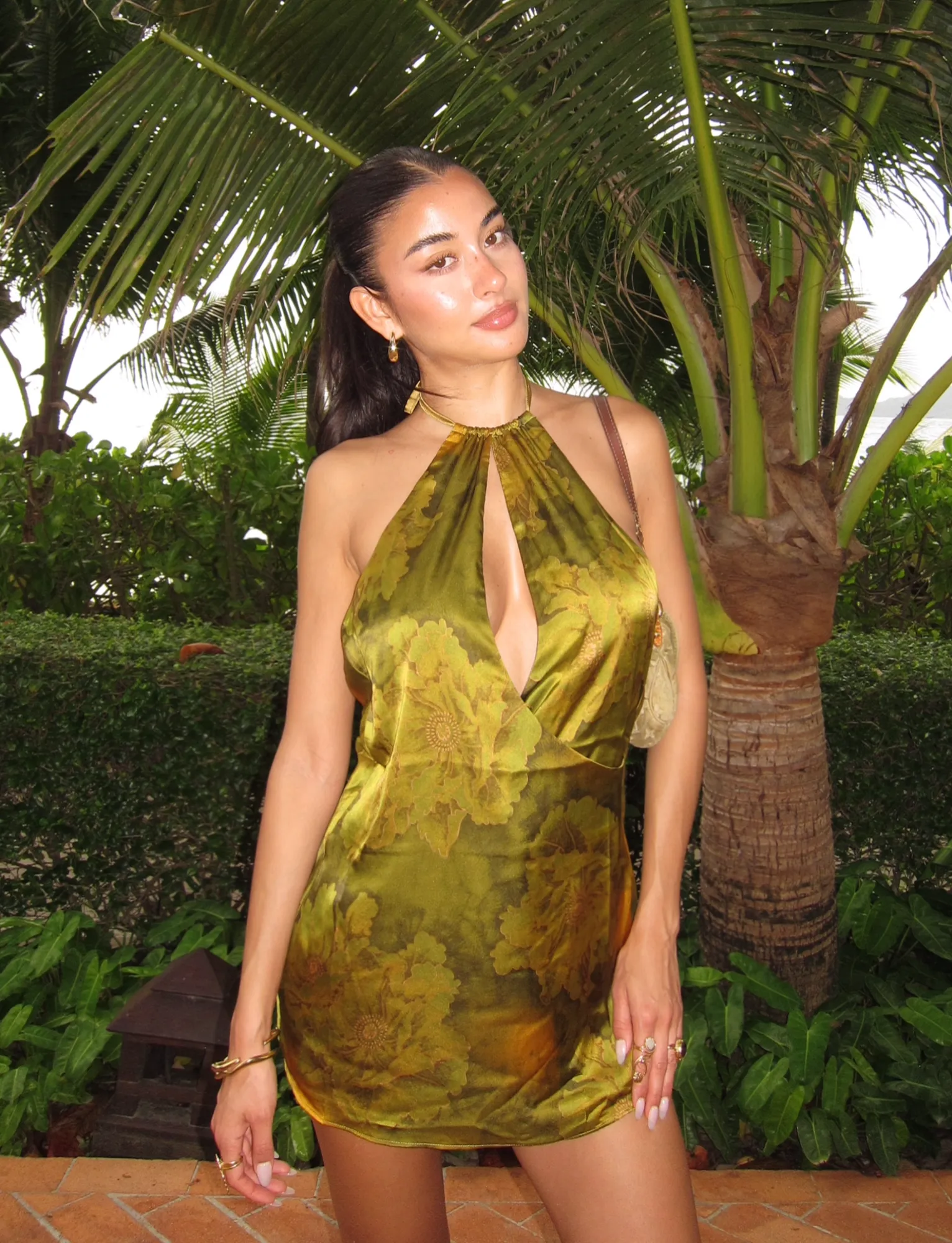 MONROE DRESS - GREEN : WATER COLOUR FLORAL All-Occasion Look High-Fashion