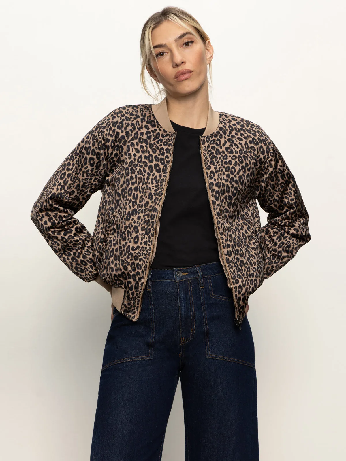 Monroe Sateen Bomber Jacket French Kitty Hyperguard Water Resistance